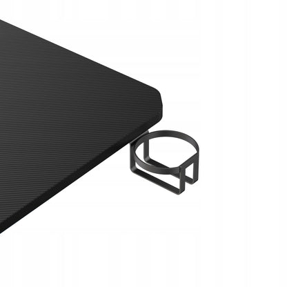 Biurko Gamingowe 120 cm Czarne Carbon