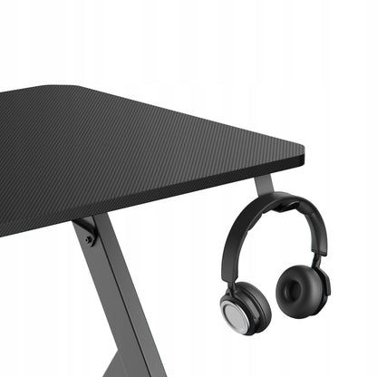 Biurko Gamingowe 120 cm Czarne Carbon