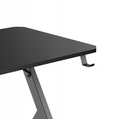 Biurko Gamingowe 120 cm Czarne Carbon
