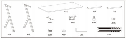 Biurko Gamingowe 120 cm Czarne Carbon