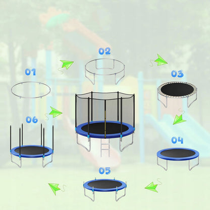 Trampolina Ogrodowa 244 cm 8ft z Drabinką