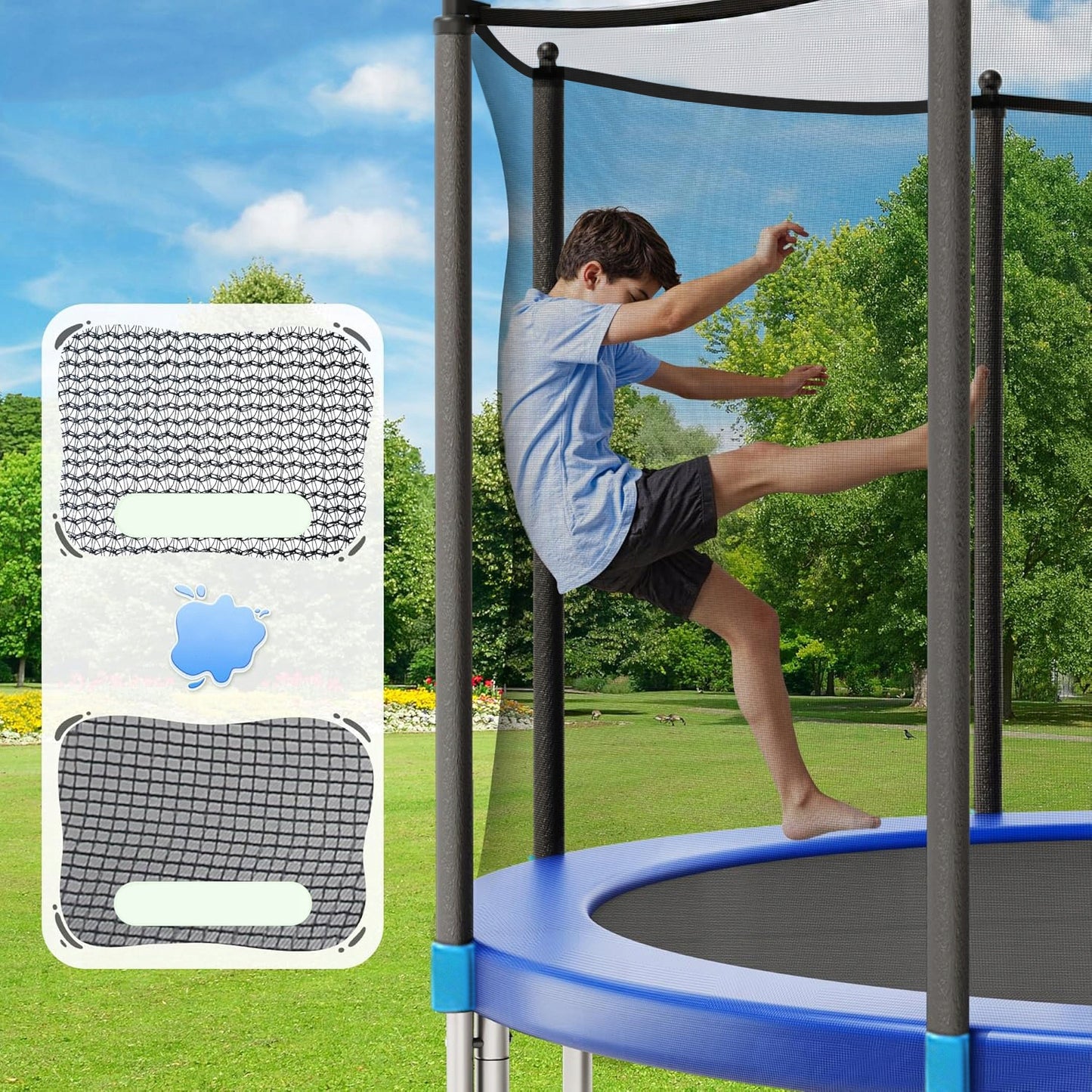 Trampolina Ogrodowa 244 cm 8ft z Drabinką