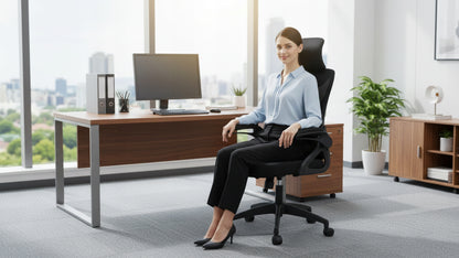 Fotel Biurowy Ergonomiczny Obrotowy Czarny
