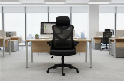 Fotel Biurowy Ergonomiczny Obrotowy Czarny