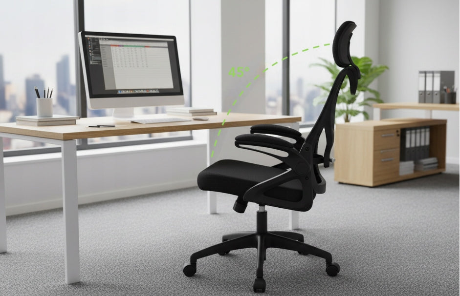 Fotel Biurowy Ergonomiczny Obrotowy Czarny
