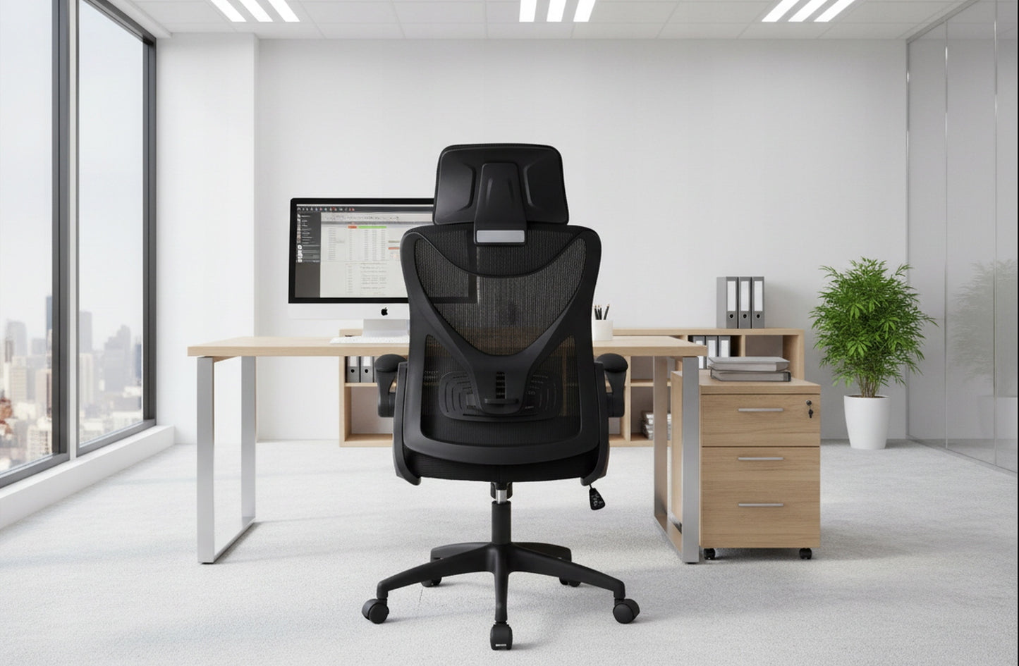 Fotel Biurowy Ergonomiczny Obrotowy Czarny