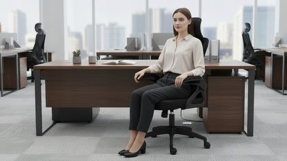 Fotel Biurowy Ergonomiczny Obrotowy Czarny