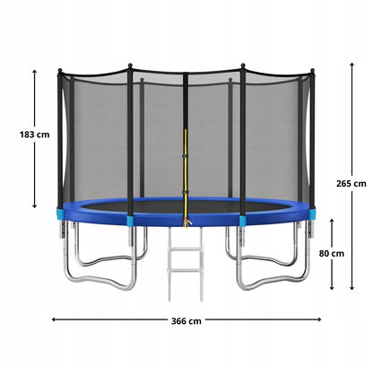 Trampolina Ogrodowa 366 cm 12ft z Drabinką