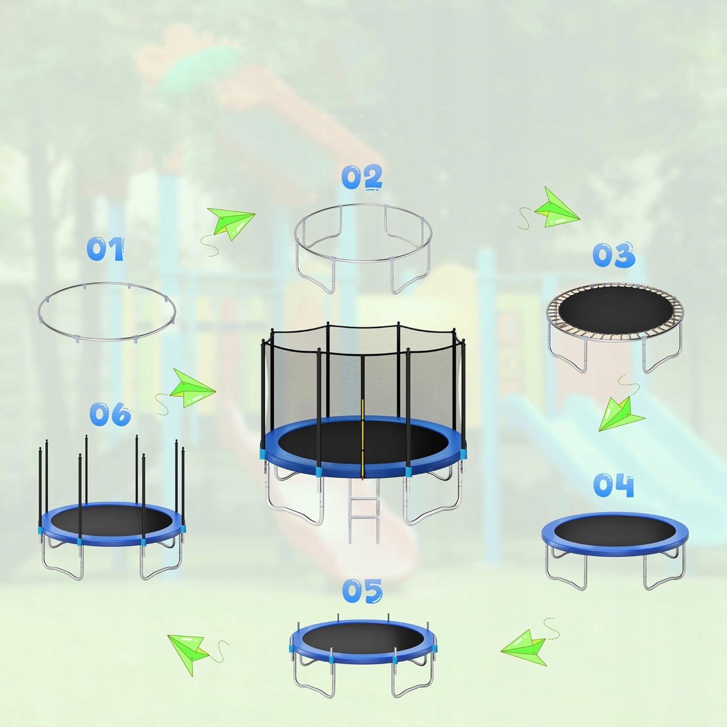 Trampolina Ogrodowa 366 cm 12ft z Drabinką
